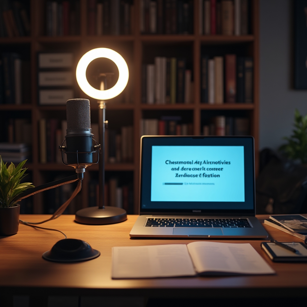 Przygotowanie do webinaru online z profesjonalnym oświetleniem
